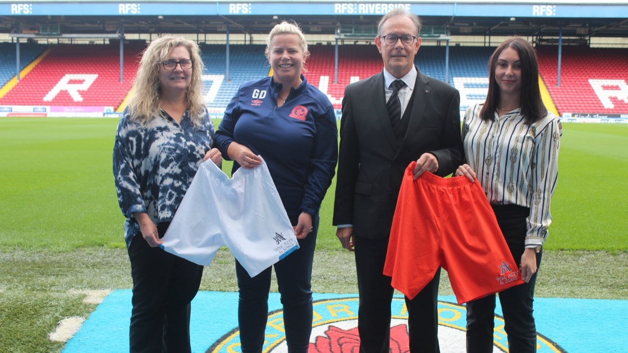 Caroline Hill, Blackburn Rovers Ladies Manager Gemma Donelly, Russell Alty & Aimee Alty Caroline Hill, Blackburn Rovers Ladies Manager Gemma Donelly, Russell Alty & Aimee Alty